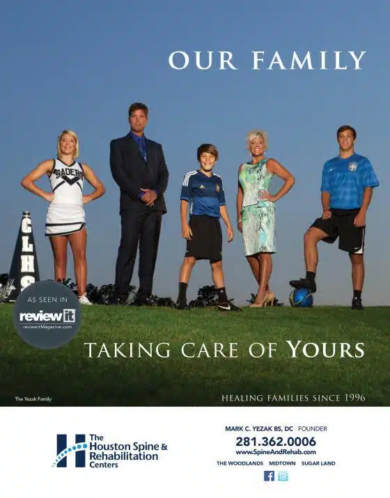 Magazine cover of Houston Spine & Rehabilitation Family