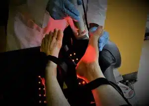 The patient having Neuro Foot Laser at Houston, TX The patient having Neuro Foot Laser at Houston, TX