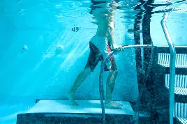 man during aquatic therapy