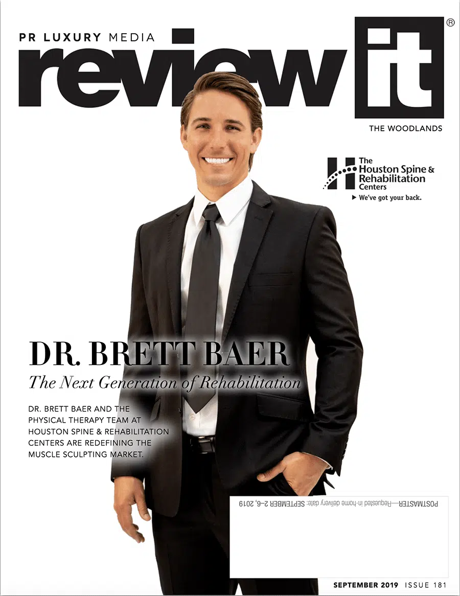 Magazine cover of the image of Dr. Brett Baer