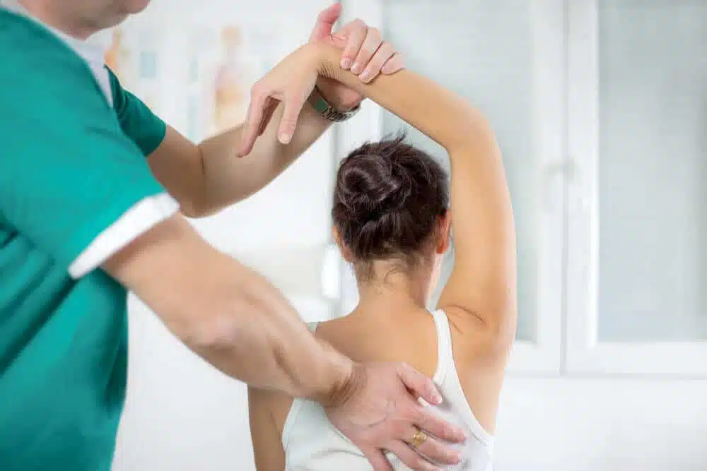 Chiropractor is treating a patient who suffers from Rotator Cuff Injuries.